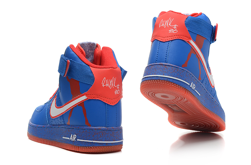 Nike Air Force 1 chaussures de haut hommes bleus (3)